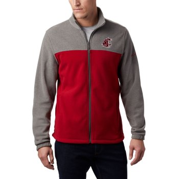 Columbia Collegiate Flanker III Fleece - Washington State, Chamarras Grises Rojos Para Hombre | 0387